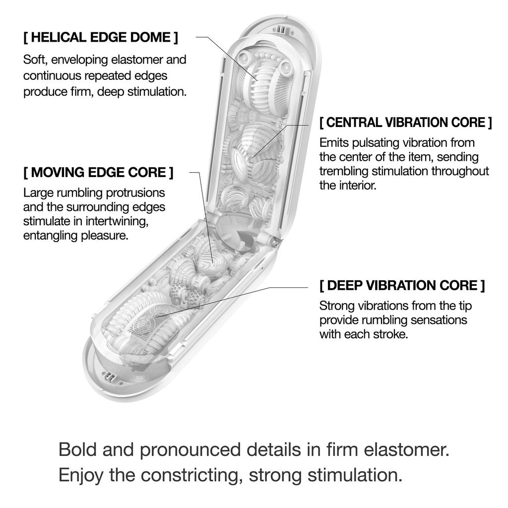 TENGA FLIP 0 Gravity Elektronisch Elektrisch Inklusive Mini-Lotion Vibration, Weiß, Weich, Vibration, Wiederverwendbar,