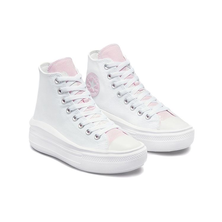 Converse Pantofi de damă Chuck Taylor All Star Move High Hybrid Floral - Alb roz spumă 571577C