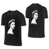 T-shirt Reversibile Stile Coppia Retrò Regina Elisabetta II Tee Retrò Americane Facili da Pulire