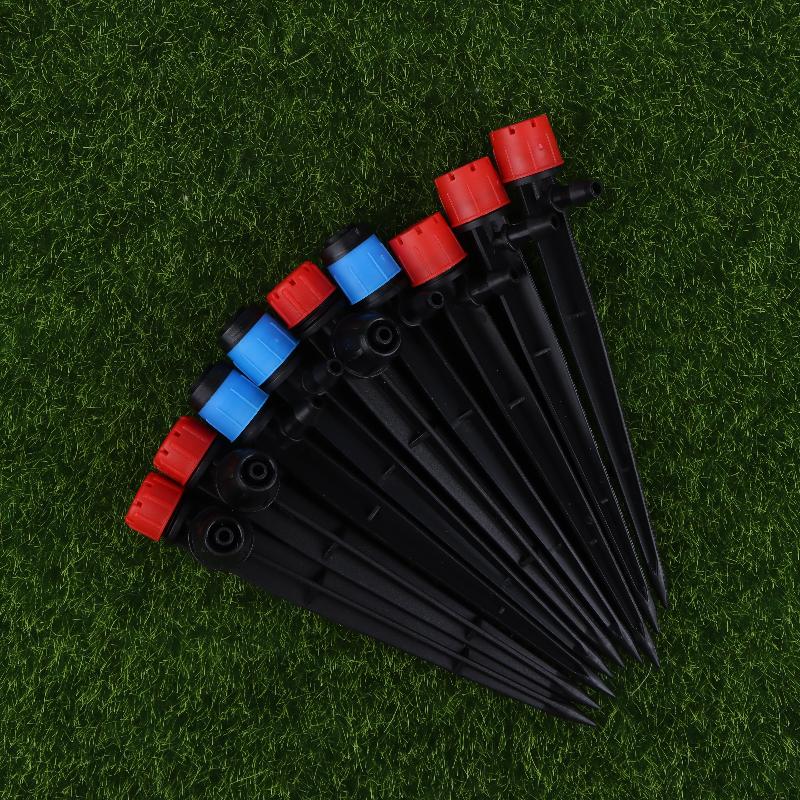New 50Pcs Drip For 1/4" Drip Irrigation Tubing Adjustable 360° Adjustable Water Flow Drippers Garden Irrigation Drippers
