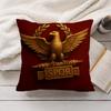Goldener Reichsadler Rom SPQR Kissenbezug Seidiger Kurzer Plüsch Versteckter Reißverschluss Staubdichter Sofakissenbezug für Heimdekoration