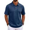 Polo tinta unita classica vestibilità slim manica corta top con colletto casual da lavoro abbottonatura tessuto confortevole per uomo e donna