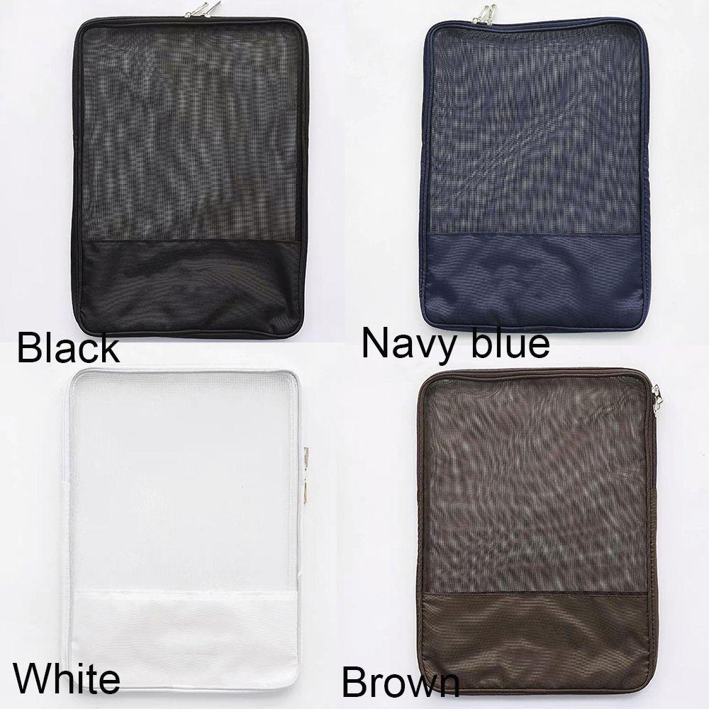 A4 File Bag Transparent Grid Double Seal Safe Folder Documents Bag Organizer Storage Bag School Office File Bag Paper Holder
