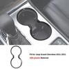 For Jeep Grand Cherokee 11-21 Interior Water Cup Holder Trim Cover Carbon Fiber