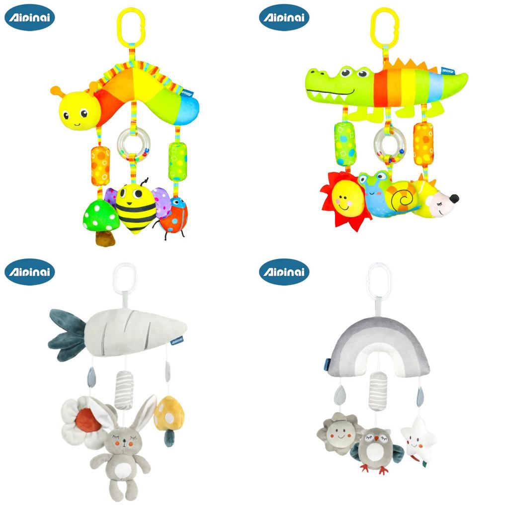 Baby Crib Mobile Rabbit Owl Hanging Toy Plush Sensory Development For Infants