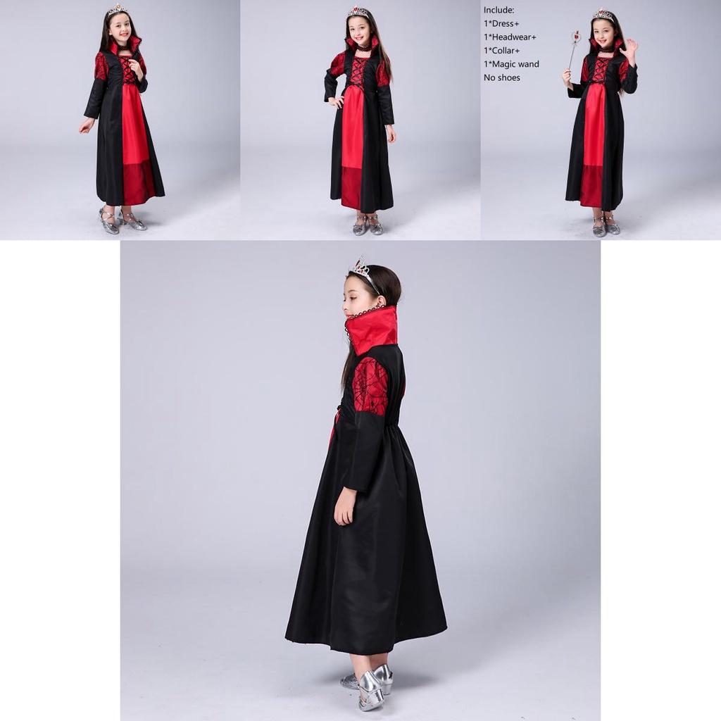 Magical Long Sleeve Queen Costume For Kids Halloween Sorceress Cosplay