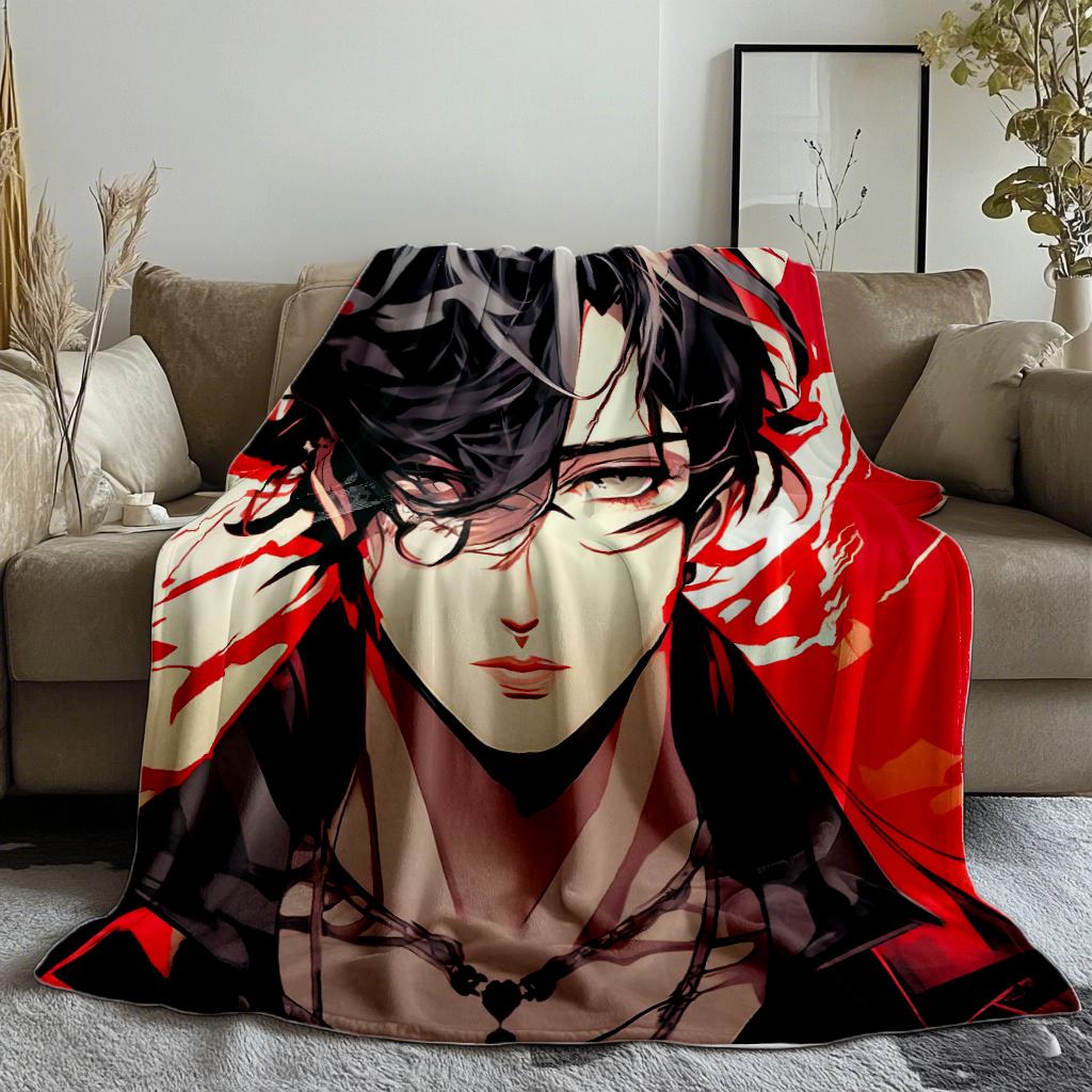 1Pcs Anime Villain Is Handsome Soft Thin Blanket Flannel Decoration Suitable for Sofas Bedrooms Air-conditioned Rooms Gifts