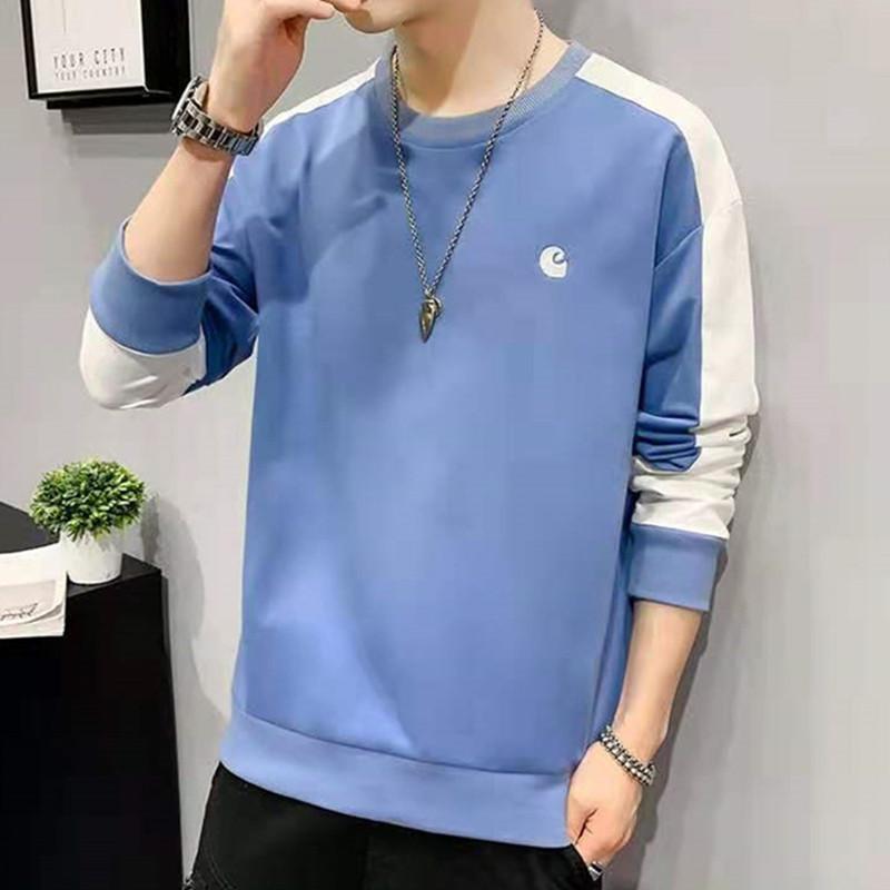 New Style Sweater Men'S Spring And Autumn Men'S Long Sleeved T-Shirt Pullover Round Neck Casual Bottoming Shirt Youth Trend Men'S Top