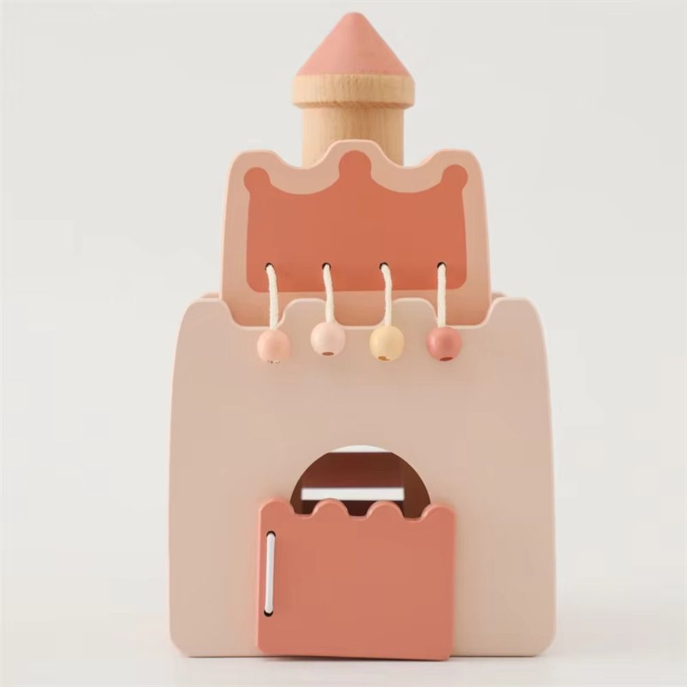 Early Education 5-in-1 Wooden Castle Toys Shape Sorter Dollhouse Shape Wooden Toys  Parent-Child