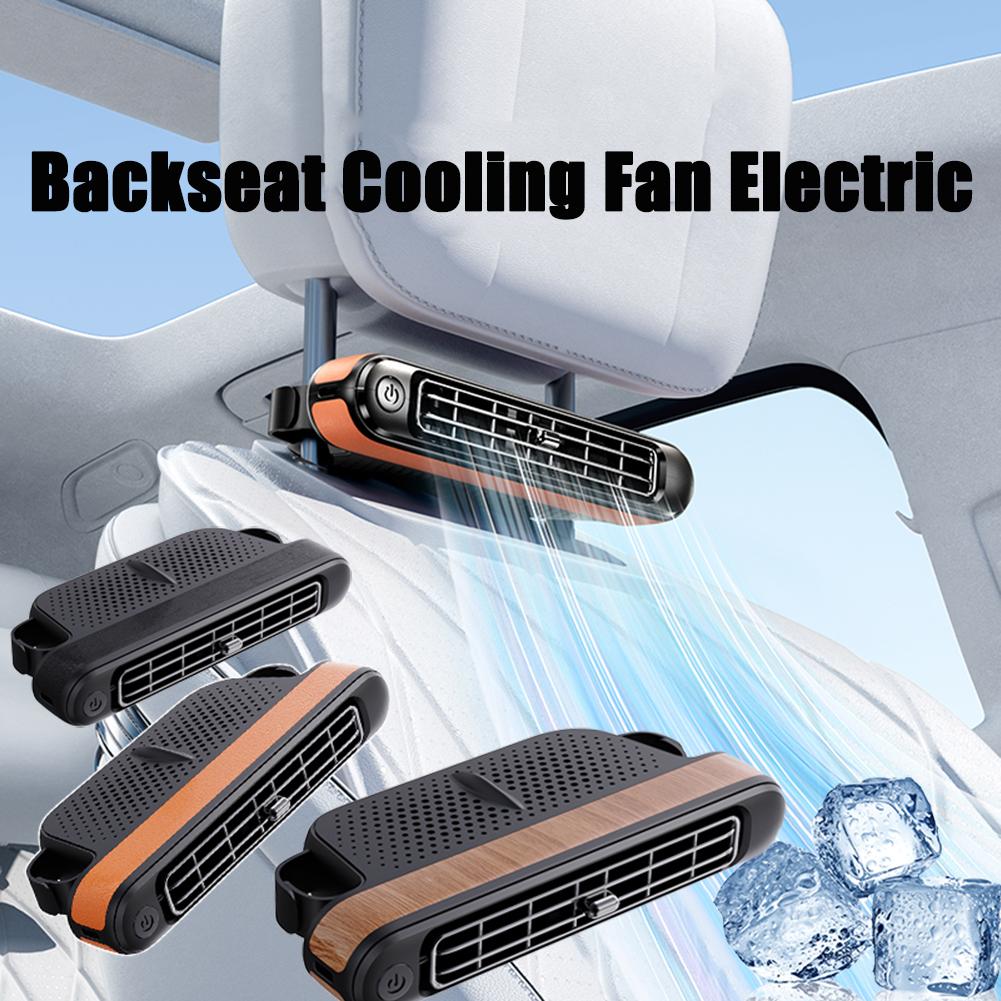 Car Rear Seat Fan Circulator Three Adjustable Wind Speeds Electric Fan Auto Backseat Cooling Fans Portable Air Conditions