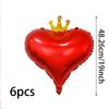 6pcs 19-Inch Red Heart Balloons Romantic Heart-Shaped Balloons for A Special Anniversary Party Theme Festive Decorations