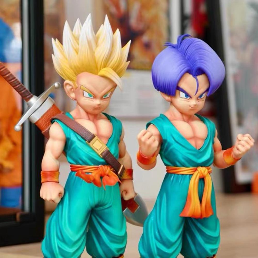 4 Pcs/Set 18-20cm Middle Size Dragon Ball Figure Super Saiyan Son Goku Torankusu Trunks Goten Figurine Model Dolls