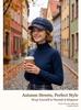 Women's Retro Plaid Wool Beret - Autumn/Winter Versatile Octagonal Hat