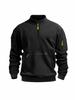 Men's Casual Fleece Hooded Zipper Sweatshirt - European and American Style