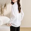 Stylish Autumn Chiffon Blouse: Women's Casual Turn-Down Collar Cardigan Shirt