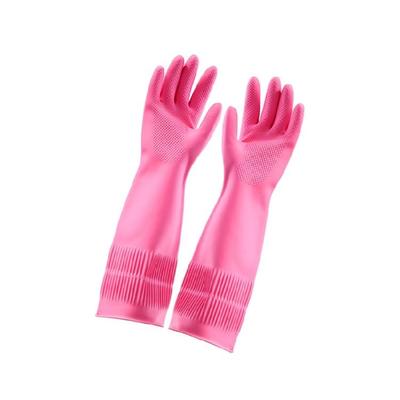 Flexible Spülhandschuhe Latex Auslaufsicheres Design Bequeme Lange Handschuhe für Haushaltsküchen-Reinigung Zubehör