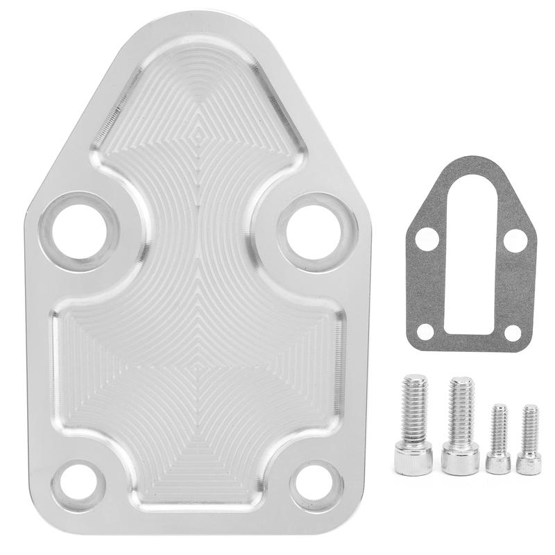 Fuel Pump Fittings Fuel Pump Plate Fuel Pump Mounting Plate Kit with Gasket Fit for Small Block 283 327 350 400 Engines