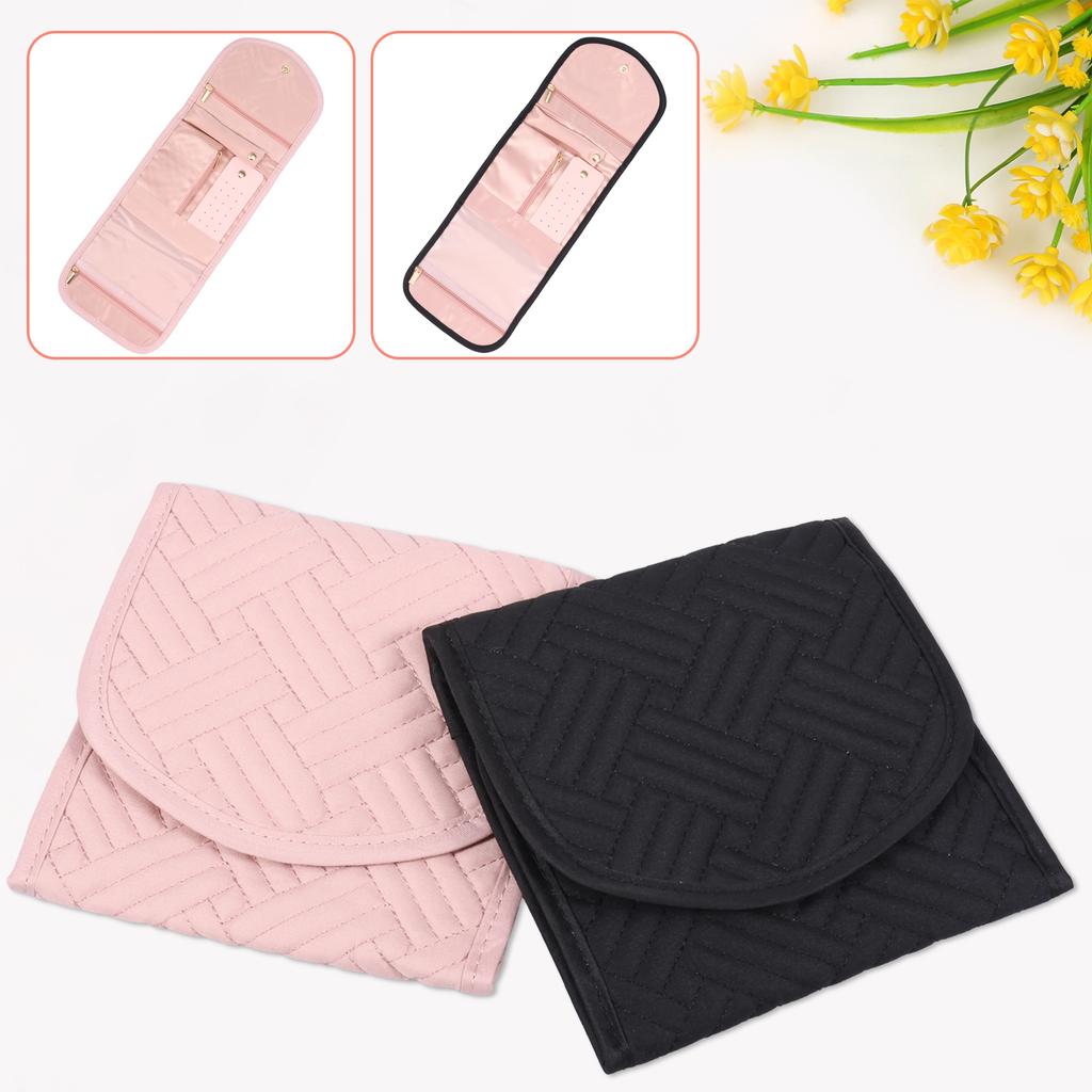 Foldable Travel Jewelry Bag For Necklace Earrings Rings Jewelry Case Organizer Bracelet Mini Storage Accessory