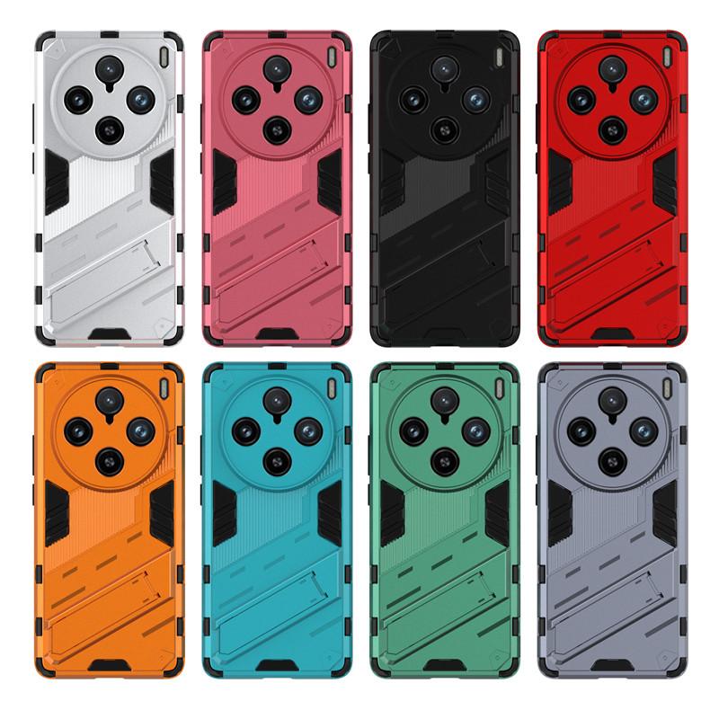 For Vivo X100 Pro Case Vivo X100 X100 Pro 5G Cover TPU Shockproof Silicone Armor PC Holder Protective Phone Cover Vivo X100 Pro