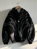Unisex Straatstijl Trendy Kruisprint Losse Hoodie Vest
