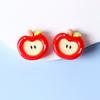 10pcs Cute Cartoon Clear Black Seed Fruit Flat Back Charms Flat Back Resin DIY Bracelet Hairpin Cabochons Decoration Accessorie
