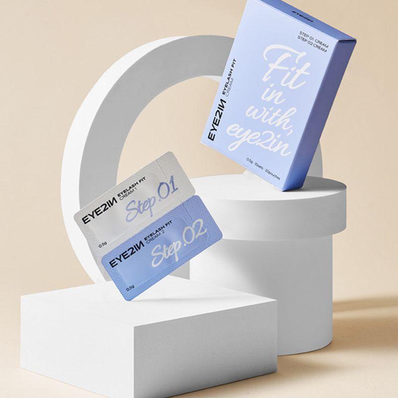 EYE2IN Self Eyelash Perm Cream Lash Perm 1st and 2nd 10 pumps (single unit) (3,000 won)