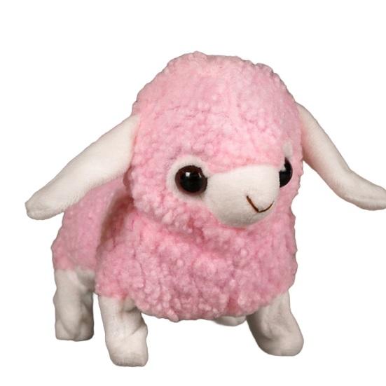 Kids Electric Plush Animal Toy Walking Tail Wagging Interactive Elephant Sheep Cow Panda Plushie Toy Toddlers Educational Simulation Animal Toy