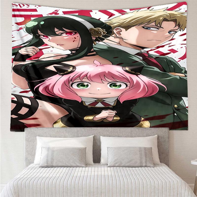 Spy Family Adventure Quick-Dry Tapestry Hanging for Bedroom,Livingroom, Playroom,Decor Art Room Wall Tapestry Holiday and Birthday Gifts