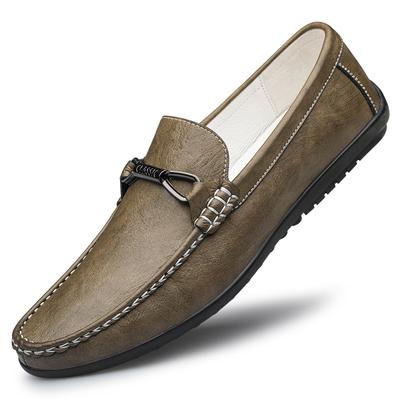 Slipper mit Metallschnalle Echtes Leder Luxusmarke Herren Freizeitschuhe Bequeme Weiche Sohle Herren Business Formelle Schuhe Schuhwerk