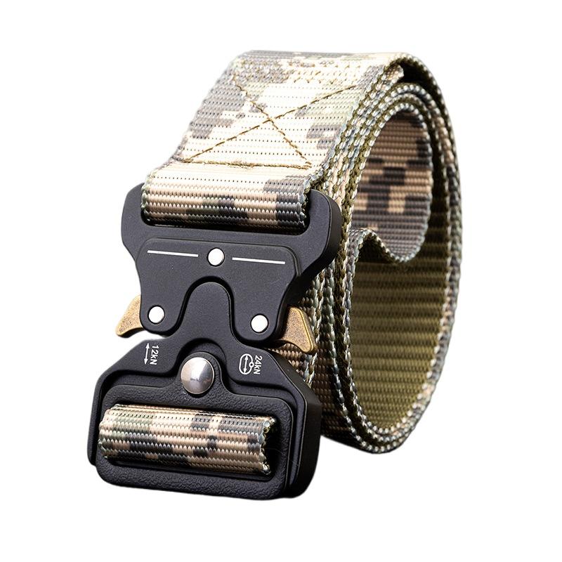 Men's Belt Metal Buckle Outdoor Hunting Multi Function Tactical Belt Combat Survival Marine Corps Canvas Nylon Women Sport Belt
