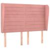 Headboard with Ears Pink 147 X 23 X 118 128 Cm Velvet