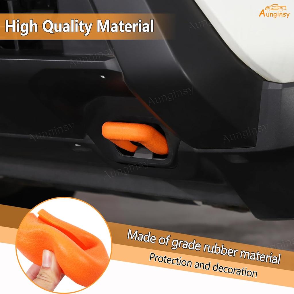 Aunginsy Front Bumper Tow Hook Covers Compatible with Nissan Frontier 2022-2025 Pickup Front Bumper Tow Trailer Hitch Receiver Cover Towing Hitch