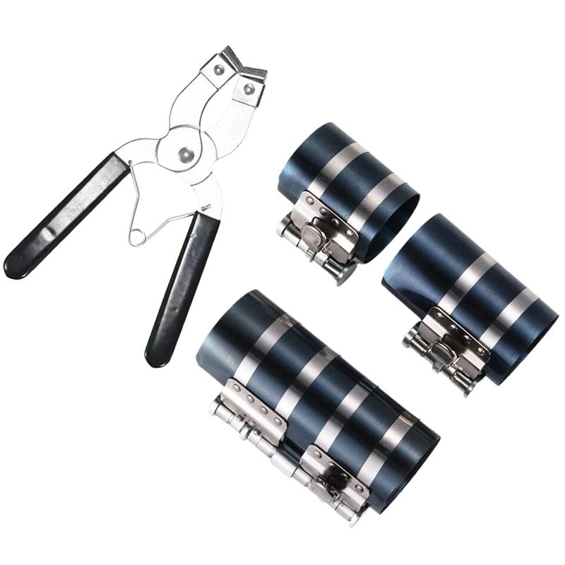 1 Set Car Engine Piston Ring Installer Removal Adjustable Sizes From 53Mm To 150Mm With Plier Piston Ring Compressor Tool