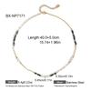 Cross Exclusive Natural Freshwater Pearl and Colored Stone Clavicle Necklace, 18K Titanium Steel, Women's Waterproof Ins Style Niche.