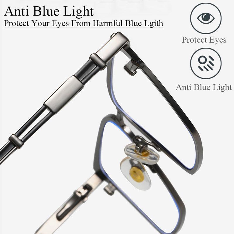 Business Anti Blue Rays Vision Glasses Men -6.00