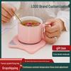 55° Cat Ear Ceramic Coaster Set: Constant Temperature Warmer for Baby Milk & Drinks