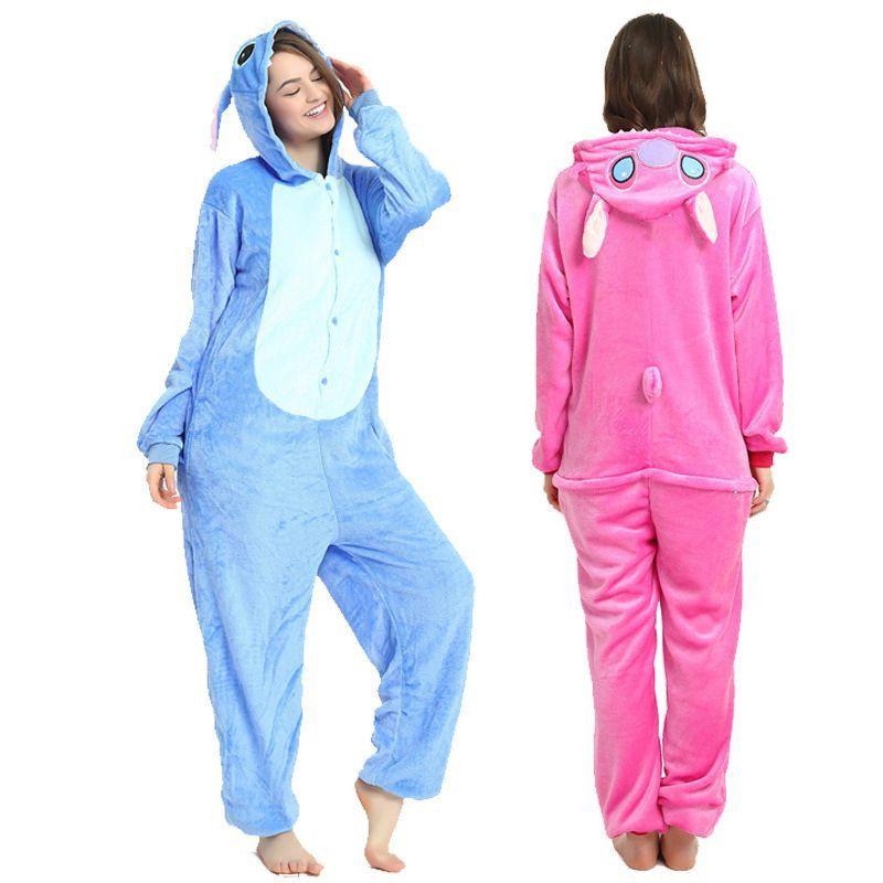 Hooded Flannel Jumpsuits Pajamas Winter Spring Halloween Cosplay Costume