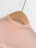 Women's Chic Sheer Mesh Spliced Long Sleeve T-shirt: Elegant Slim-fit, Sexy Base Layer Top