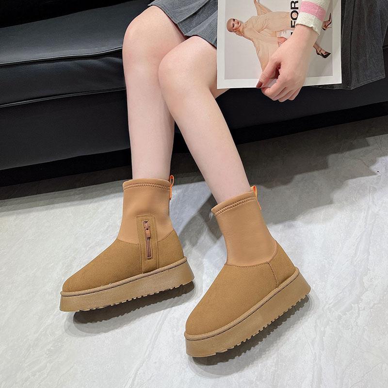 

Элегантные ботильоны бренда AJGS для женщин 2024 года, зимняя обувь на мягкой платформе, женские плоские роскошные дизайнерские зимние ботинки 40 жёлтый