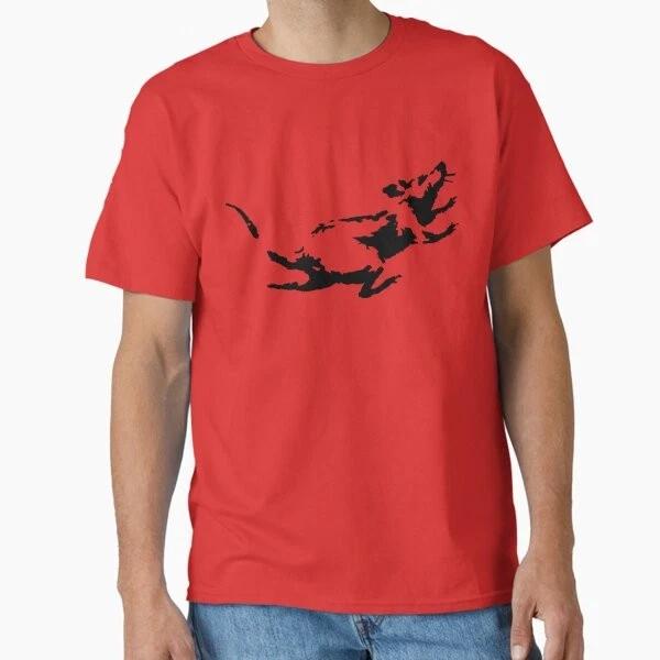

Banksy Rat Running in a Clock Classic T shirt T shirt Made in US/AUS Size S-2XL 2XL