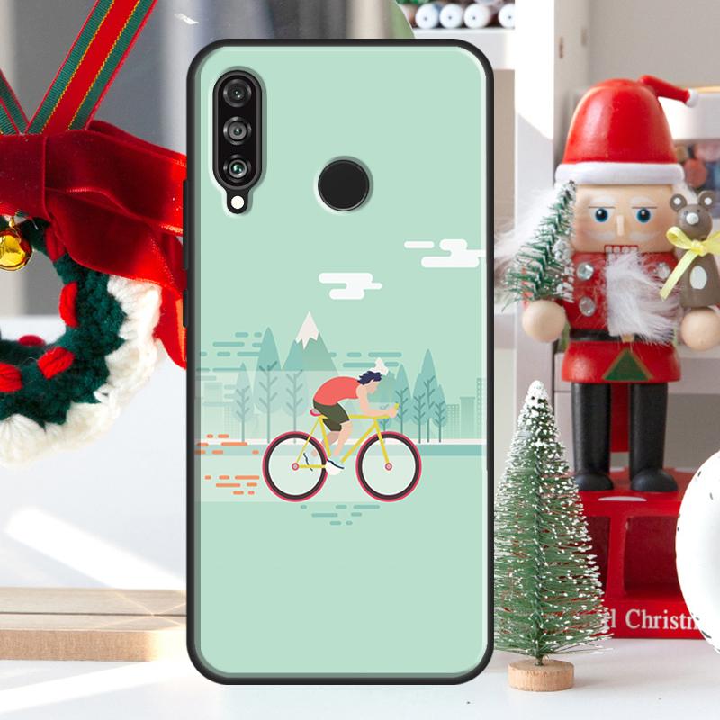 Bike Cycling Art For Huawei Honor 50 X9 X8 X7 Magic4 Pro P50 P20 P40 P30 Lite P Smart Z 2021 Nova 5T Case
