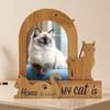 Wood Pet Photo Frame Dog/Cat Shape Photo Album Frame Cat Keepsake Frame  Home Decor