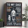 1PC Tin Sign To My Dad - Father And Son Quote Wall Decor, Rustic Vintage Metal Sign For Home/Bar, 8x12 Inches