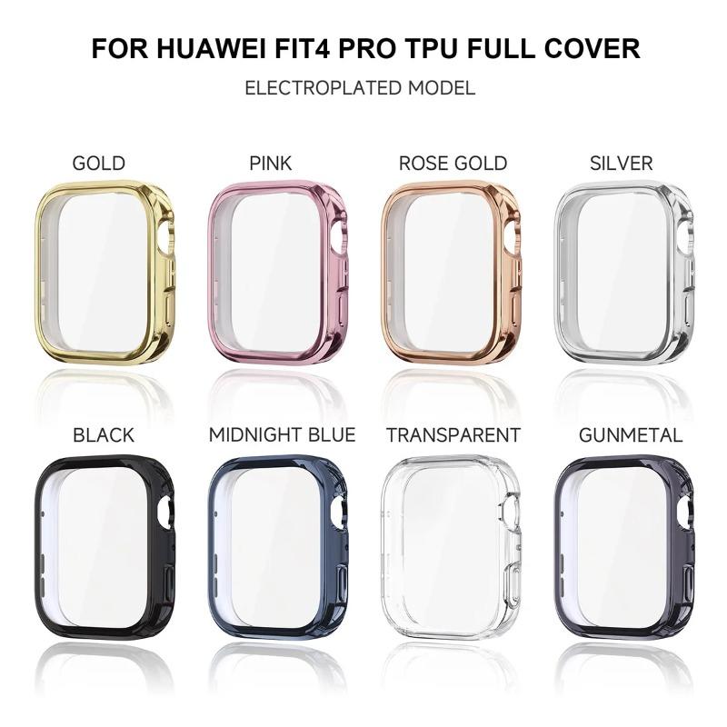 TPU Case For Huawei Watch Fit 4 Full Cover Cases Screen Protector For Huawei Fit 4 Pro Soft Bumper Shell Protection Accessories
