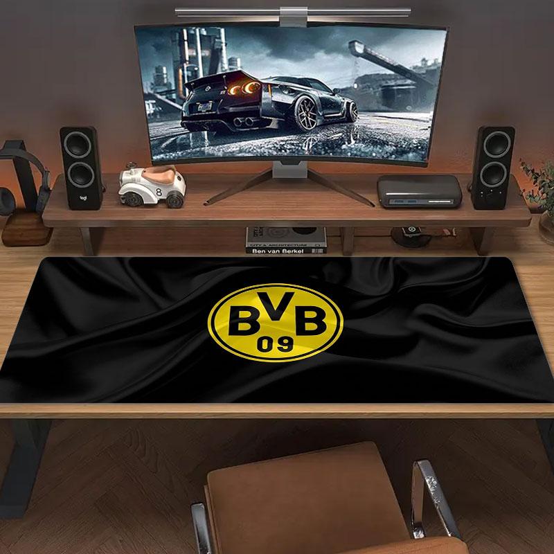 Borussia Großes Mauspad Große Gaming-Tischunterlage Rutschfest Laptop Tablet Großes Mauspad XXL Matte Mini-PC Spielmatte Mit Verriegeltem Rand