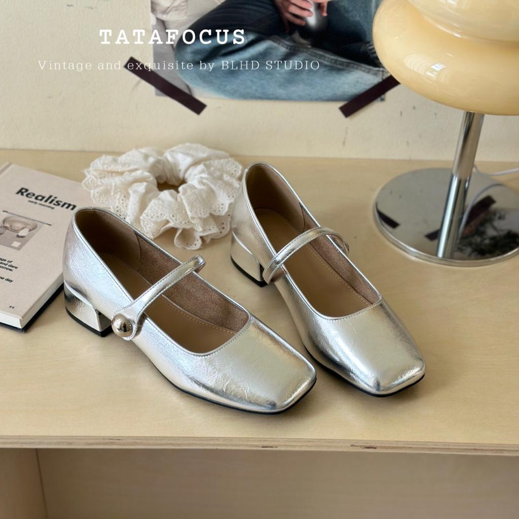 Fashion versatile square head shallow mouth single shoes women's 2025 summer comfortable breathable soft sole with skirt Mary Jane shoes women's shoes