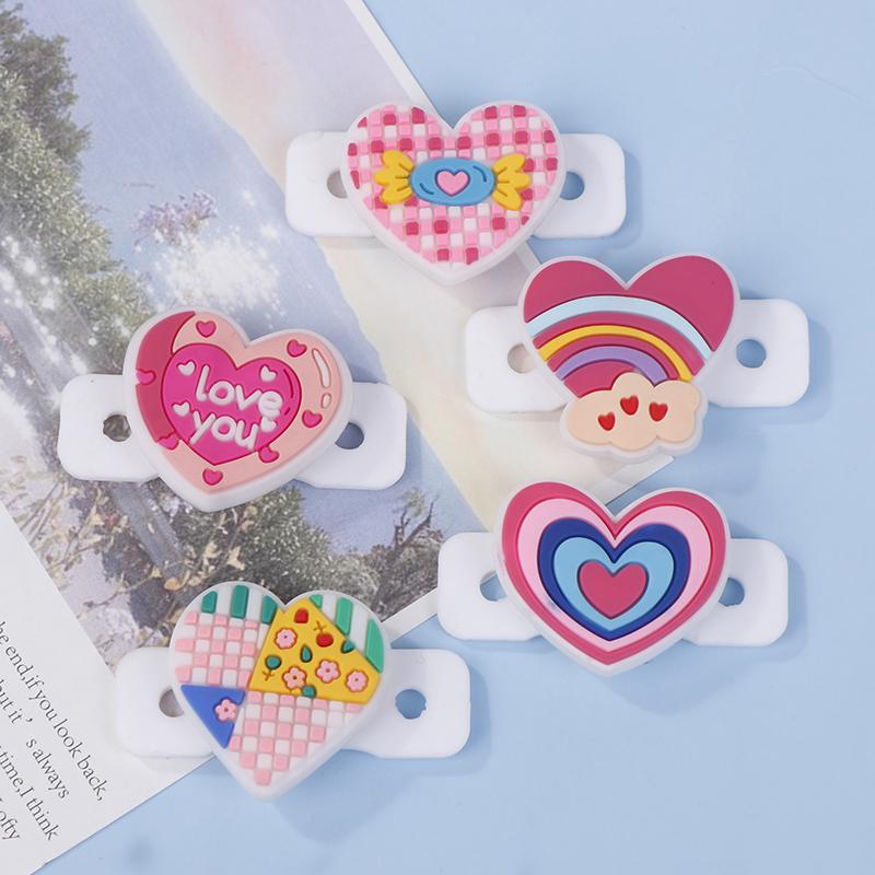 Amortizoare de Vibrații pentru Rachetă de Tenis din Silicon Colorate în Formă de Inimă Drăguțe Accesorii de Tenis Anti-Vibrații pentru Rachetă de Tenis