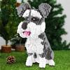 SeaRain Building Blocks - Dog, Animal Mini Blocks, Kids DIY Gift, Assembly, Present (Schnauzer)