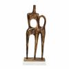 Abstract Sculpture with Stone Base Luxury Intertwined Figure Statue Sleek