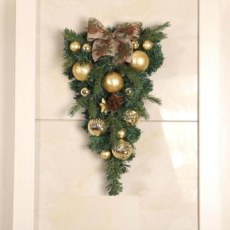 Artificial Christmas Upside Down Tree Door Wall Decorations Decorative Ornament